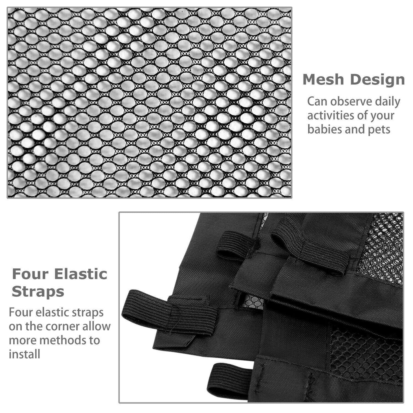 Pet Safety Mesh Gate – Portable Guard for Dogs & Cats