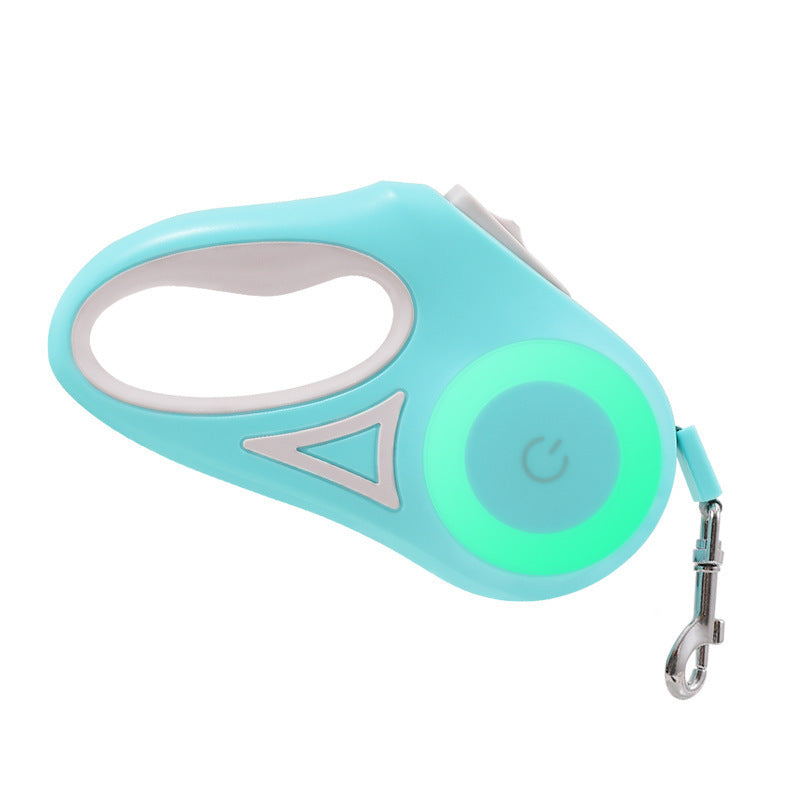 Retractable Dog Leash with Collar – LED Spotlight Rope