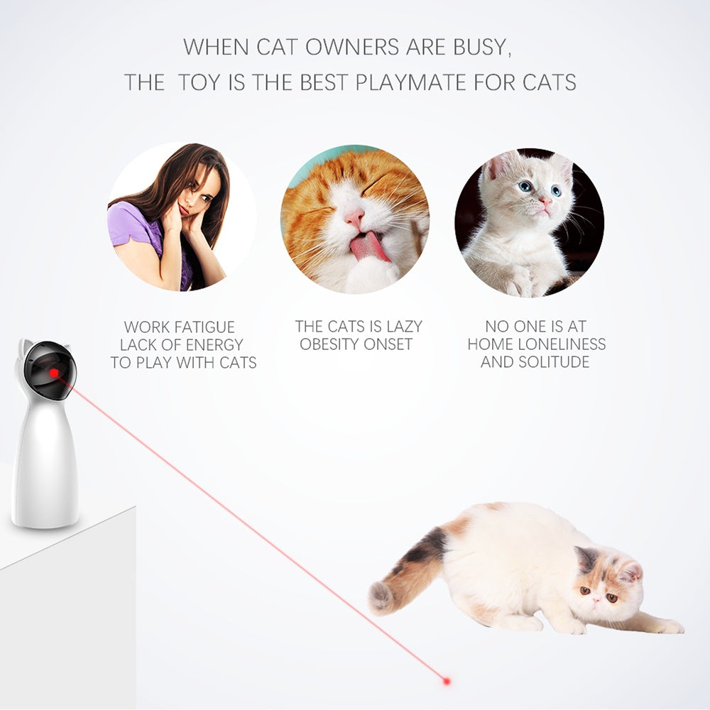 Automatic LED Laser Cat Toy – Smart Interactive Trainer
