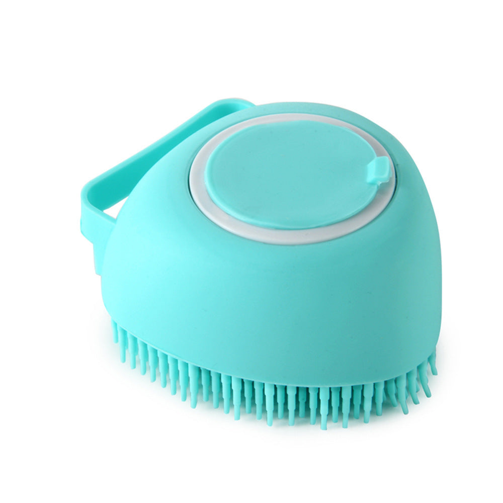 Dog Bath Gloves – Silicone Grooming Brush with Shampoo Dispenser