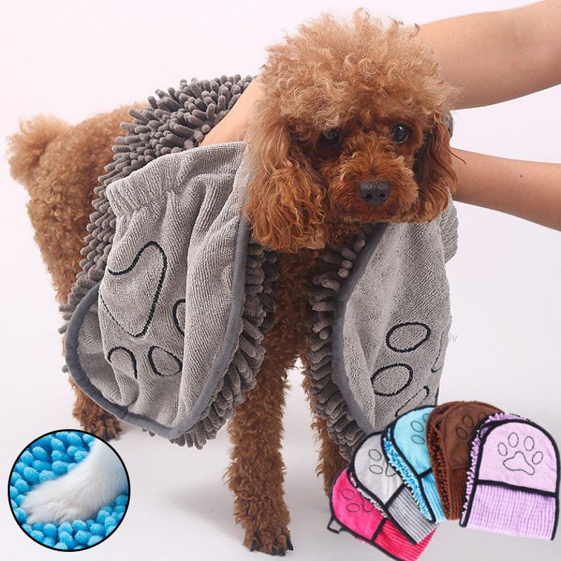Super Absorbent Pet Towel – Quick Dry Dog & Cat Bathrobe