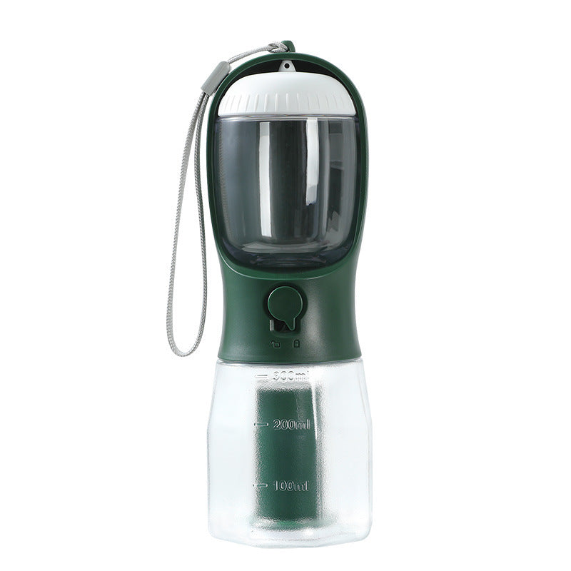 3-in-1 Dog Water Bottle – Feeder, Cup & Waste Bag Holder