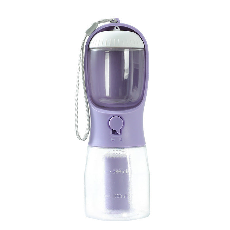 3-in-1 Dog Water Bottle – Feeder, Cup & Waste Bag Holder