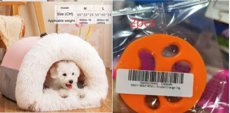 Portable Pet Nest – Warm Plush Dog & Cat Bed