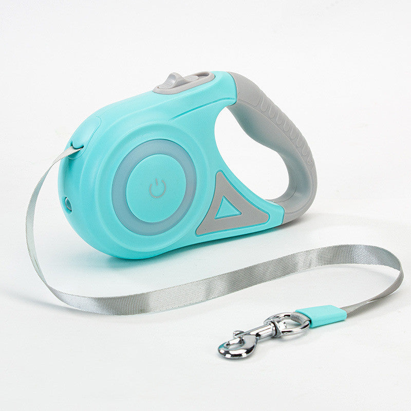 Retractable Dog Leash with Collar – LED Spotlight Rope