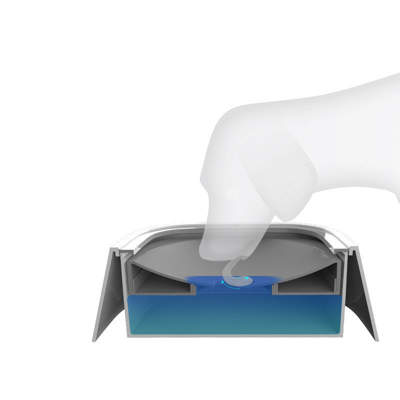 1.5L Pet Water Bowl – Anti-Spill Slow Feeder Fountain