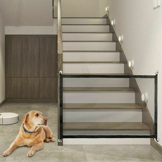 Pet Safety Mesh Gate – Portable Guard for Dogs & Cats