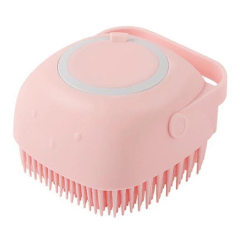 Dog Bath Gloves – Silicone Grooming Brush with Shampoo Dispenser