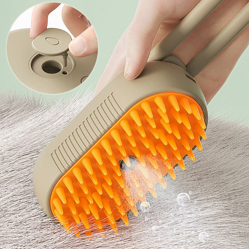 3-in-1 Cat Steam Brush – Electric Pet Grooming & Hair Remover