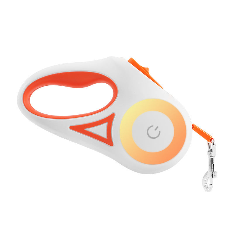 Retractable Dog Leash with Collar – LED Spotlight Rope