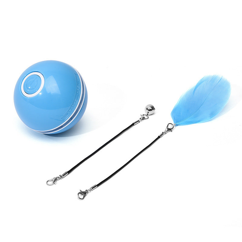 Electronic Rolling Cat Toy Ball – LED Laser Exercise Play