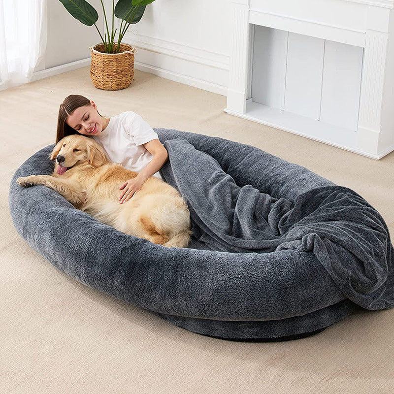 Large Plush Dog Bed – Human Style Pet Sofa