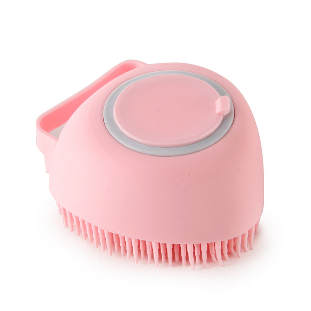 Dog Bath Gloves – Silicone Grooming Brush with Shampoo Dispenser