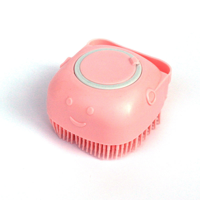 Dog Bath Gloves – Silicone Grooming Brush with Shampoo Dispenser