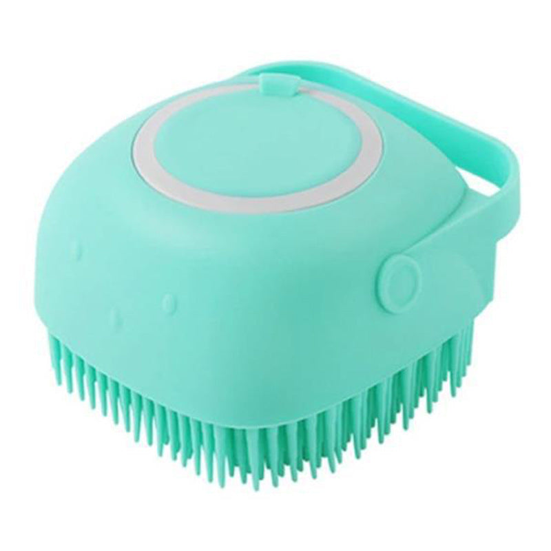 Dog Bath Gloves – Silicone Grooming Brush with Shampoo Dispenser