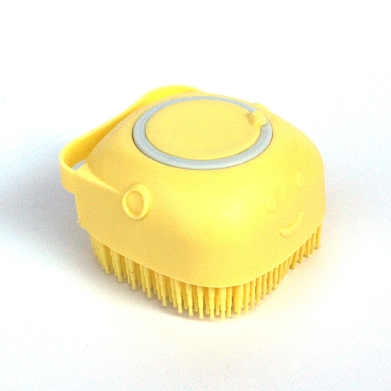 Dog Bath Gloves – Silicone Grooming Brush with Shampoo Dispenser