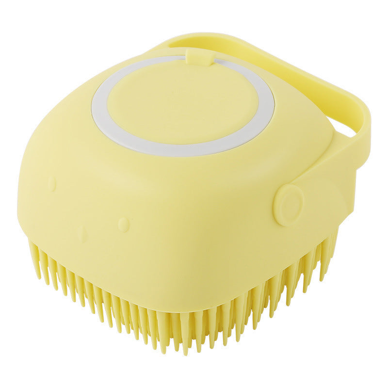 Dog Bath Gloves – Silicone Grooming Brush with Shampoo Dispenser