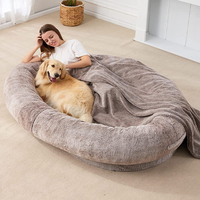 Large Plush Dog Bed – Human Style Pet Sofa