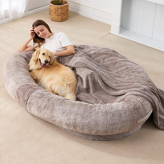 Large Plush Dog Bed – Human Style Pet Sofa