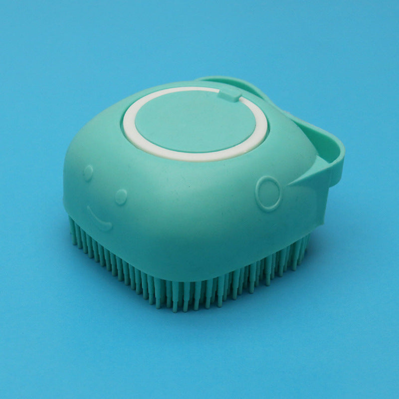 Dog Bath Gloves – Silicone Grooming Brush with Shampoo Dispenser