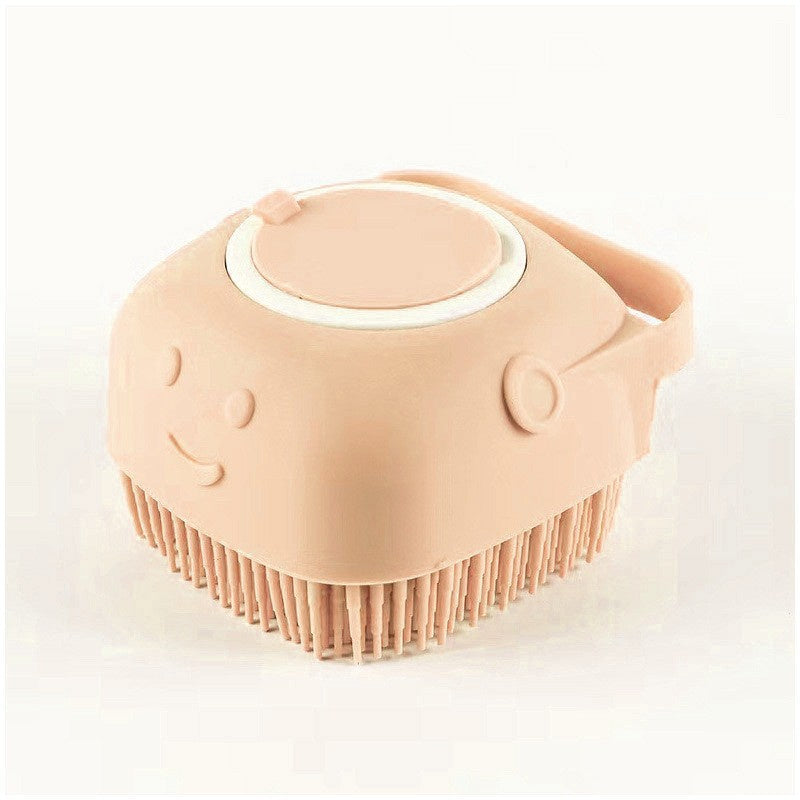Dog Bath Gloves – Silicone Grooming Brush with Shampoo Dispenser