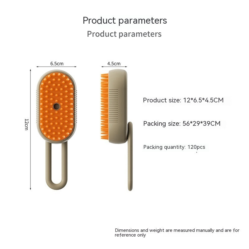 3-in-1 Cat Steam Brush – Electric Pet Grooming & Hair Remover