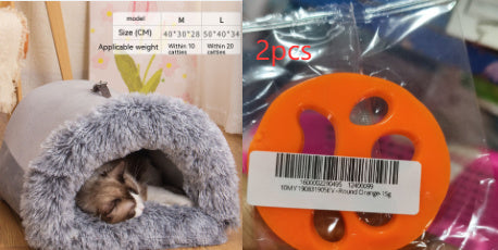Portable Pet Nest – Warm Plush Dog & Cat Bed