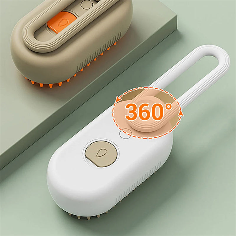 3-in-1 Cat Steam Brush – Electric Pet Grooming & Hair Remover