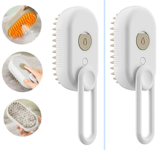 3-in-1 Cat Steam Brush – Electric Pet Grooming & Hair Remover